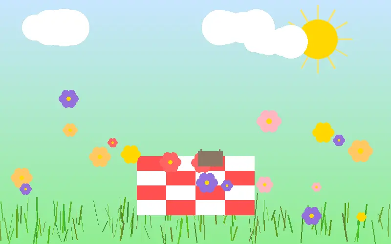 草地上的朋友聚会派对 - 17c-起草口